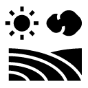 cloud field glyph Icon