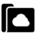 cloud folder glyph Icon