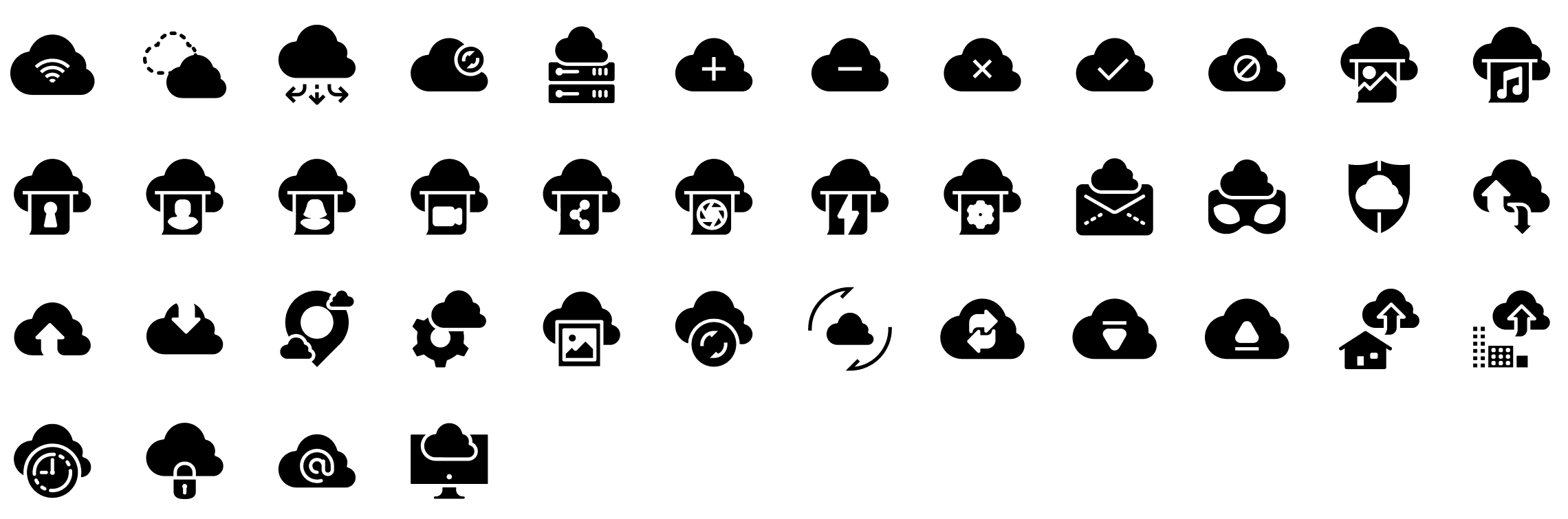 cloud-glyph-icons-preview