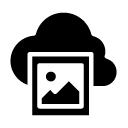 cloud image glyph Icon