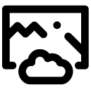 cloud image line icon