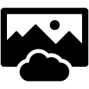 cloud image solid icon