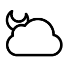 cloud night line Icon