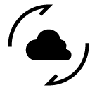 cloud refresh glyph Icon