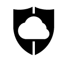cloud security glyph Icon