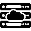 cloud server filled outline Icon