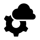cloud settings glyph Icon