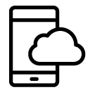 cloud smartphone line Icon