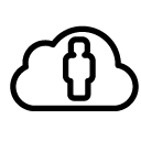 cloud user line Icon