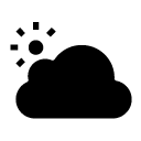 cloudy day glyph Icon