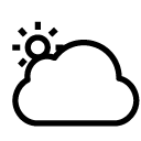 cloudy day line Icon