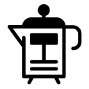 coffee press glyph Icon