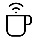 coffee wireless line Icon