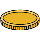 coin filled outline icon