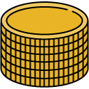 coin stack_1 filled outline icon
