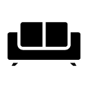 comfy couch glyph Icon