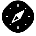 compass directions glyph Icon