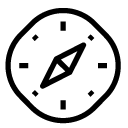 compass directions line Icon
