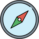 compass_1 filled outline icon