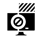 computer block glyph Icon