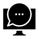 computer chat glyph Icon