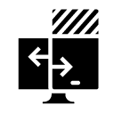 computer data transfer glyph Icon