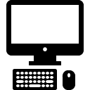 computer filled outline Icon