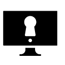 computer lock glyph Icon