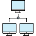 computer network filled outline Icon