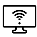 computer wifi line Icon