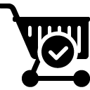 confirm cart solid icon