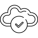 confirm cloud line Icon