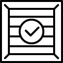 confirm crate line icon