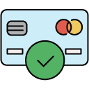 confirm credit card filled outline icon
