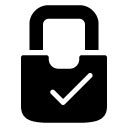 confirm lock glyph Icon