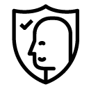 confirm security user line Icon