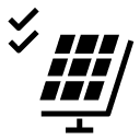 confirm solar energy glyph Icon