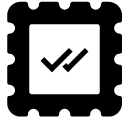 confirm stamp glyph Icon