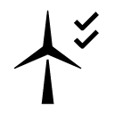 confirm windmill glyph Icon