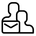 contacts mail line Icon