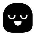 content grin glyph Icon