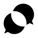 conversation one glyph Icon