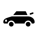 convertible car glyph Icon