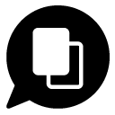 copy chat one glyph Icon