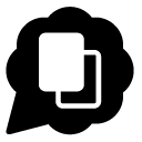 copy chat six glyph Icon