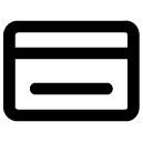 credit card back line icon