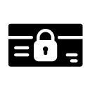 credit card pin glyph Icon