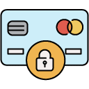 credit card security filled outline icon