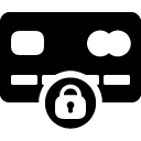 credit card security solid icon