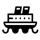 cruise ship glyph Icon